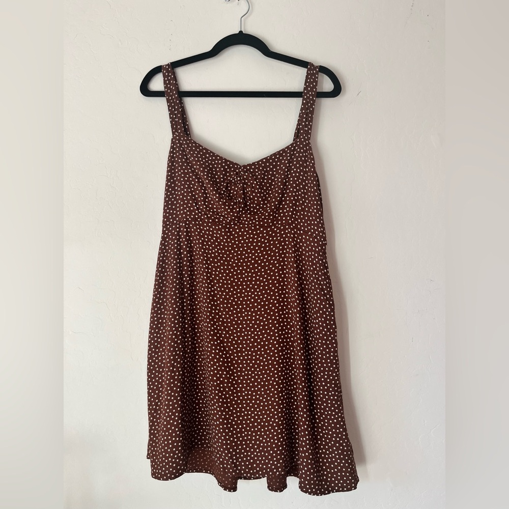 Old Navy Brown Dress with White Dots